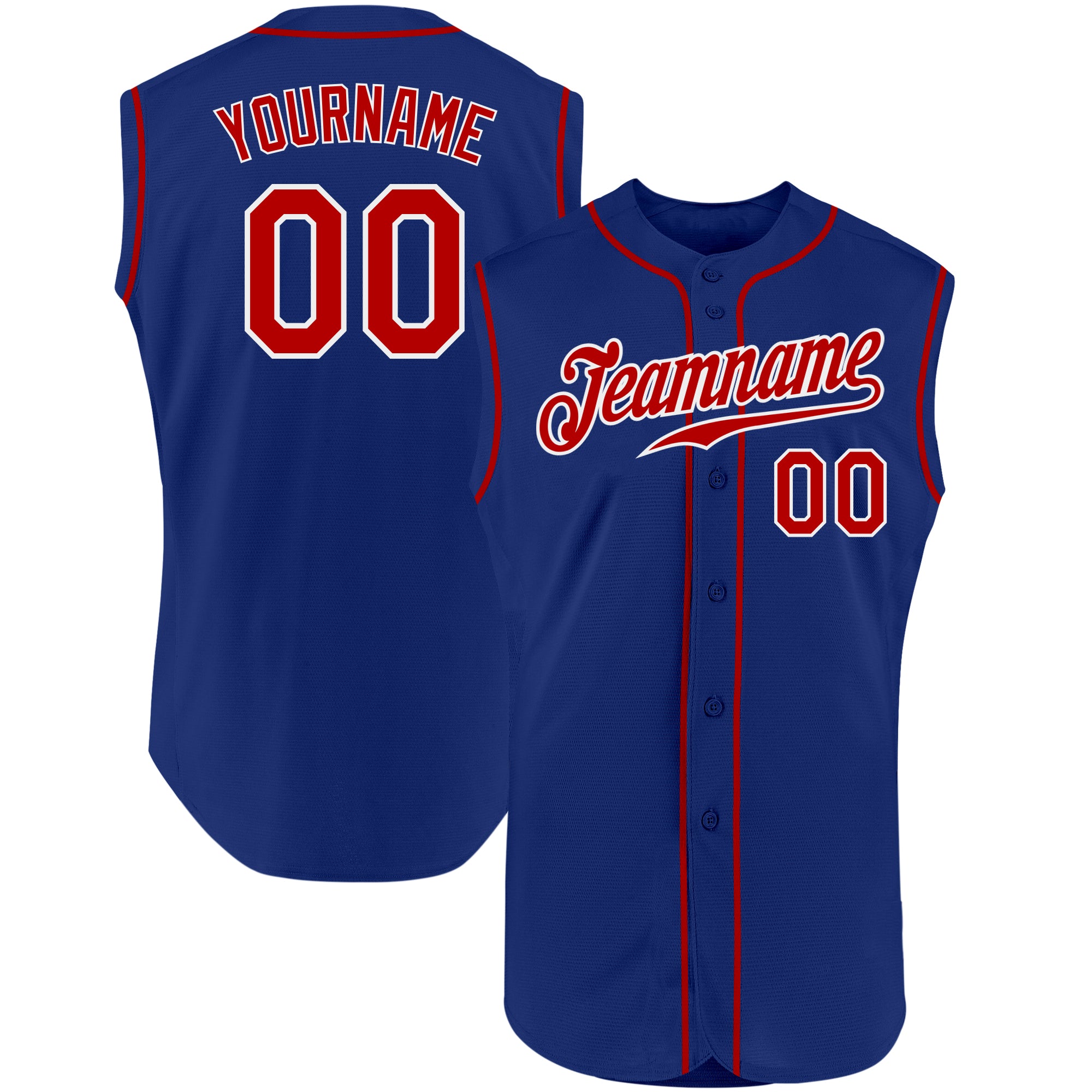 Custom Royal White-Red Baseball Jersey – FanCustom