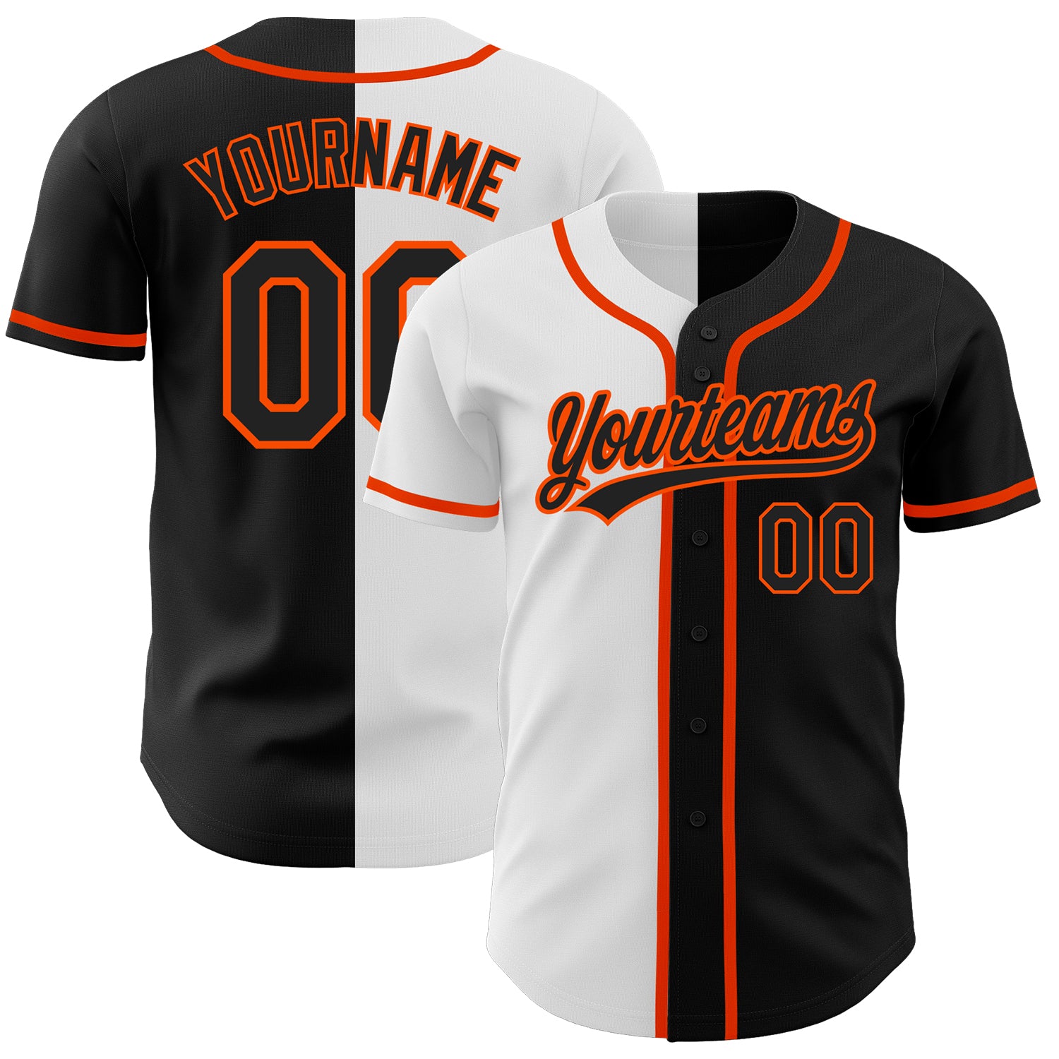 Custom Baseball Split Jerseys - Custom Baseball Half and Half Jerseys –  FansCustom