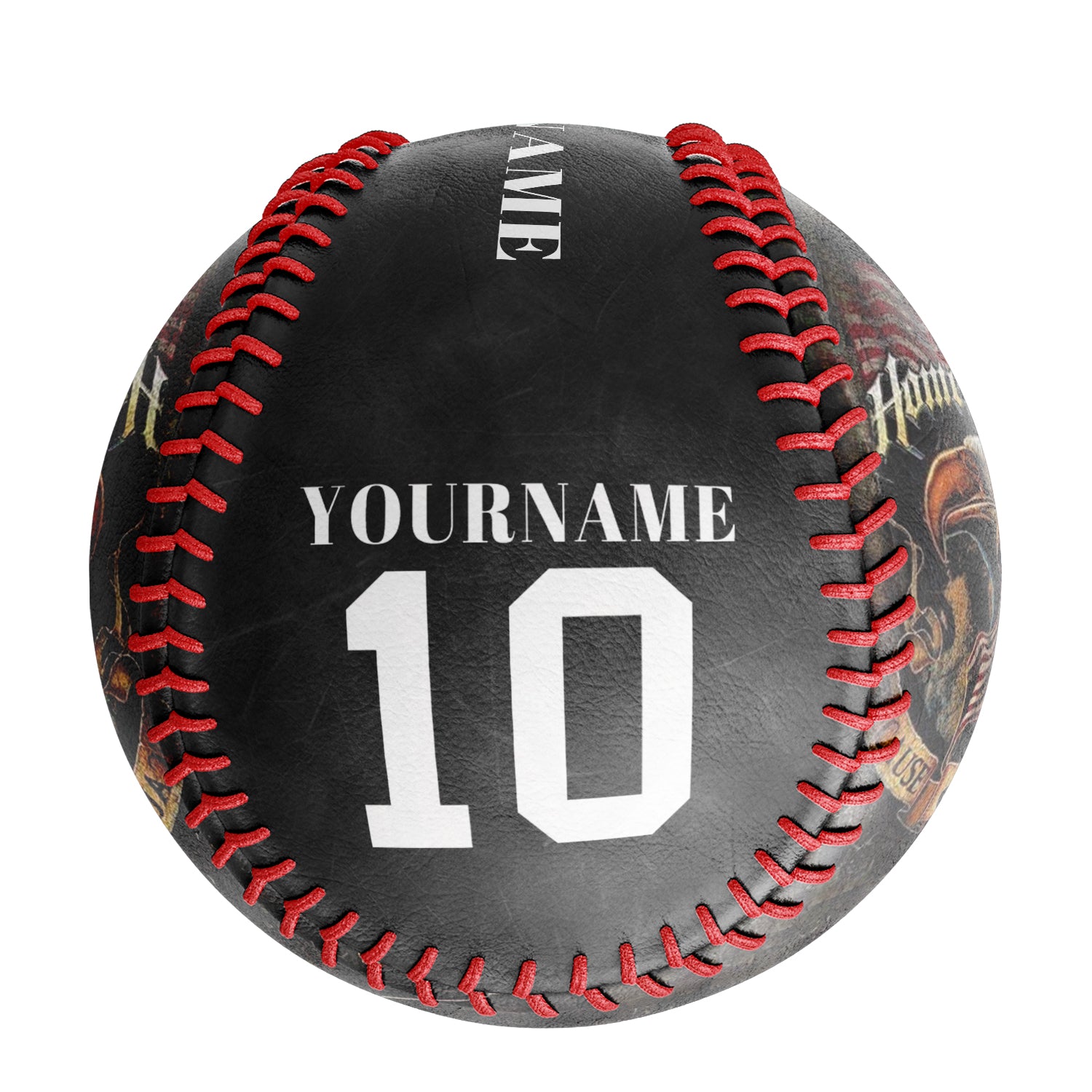 Personalized Black American Flag Eagle Veterans Photo Baseballs