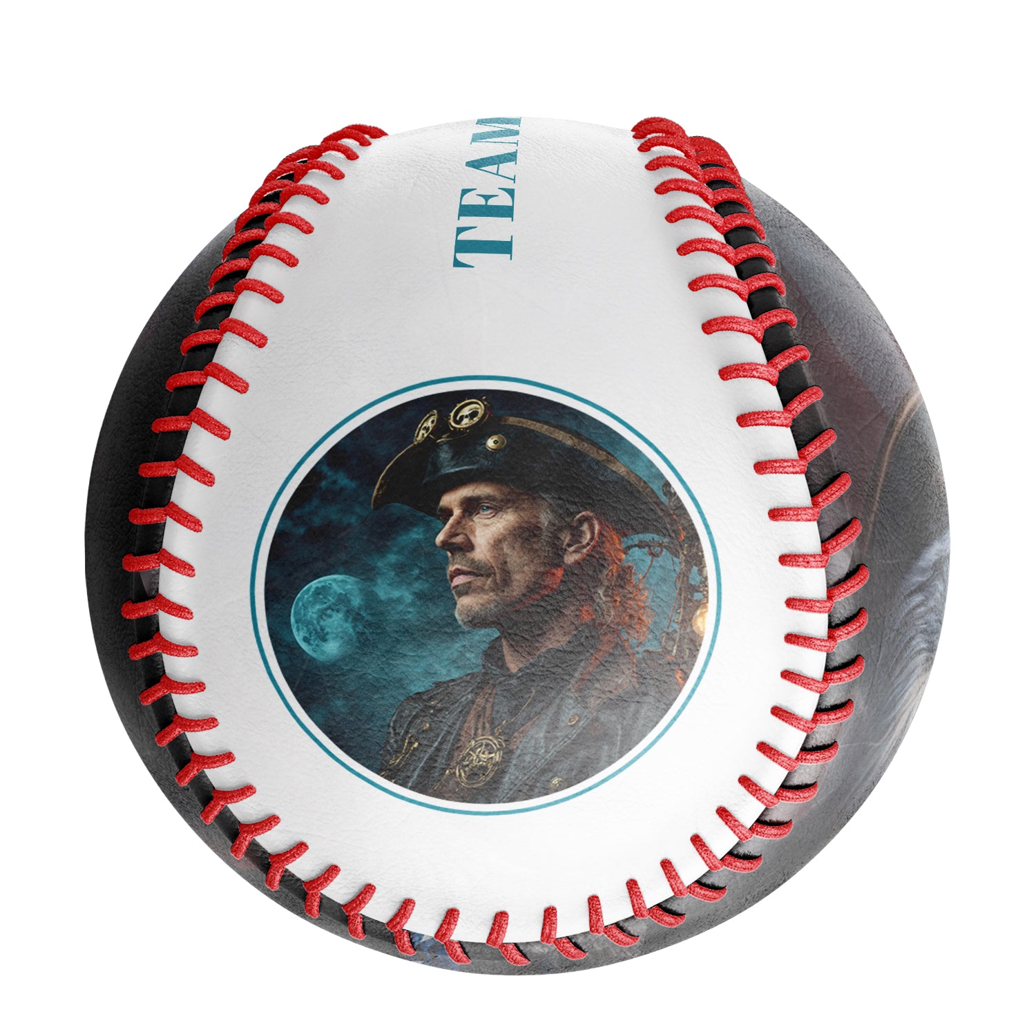 Personalized White American Flag Eagle Pirates Photo Baseballs