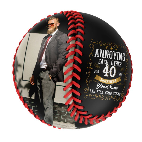 Personalized Black Memorial Photo Baseballs