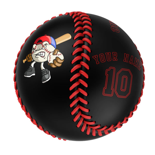 Personalized Black Leather Black Authentic Baseballs