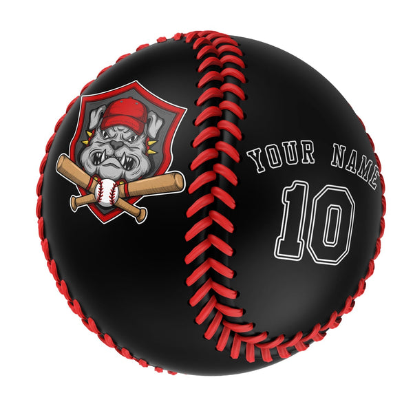 Personalized Black Leather Black Authentic Baseballs