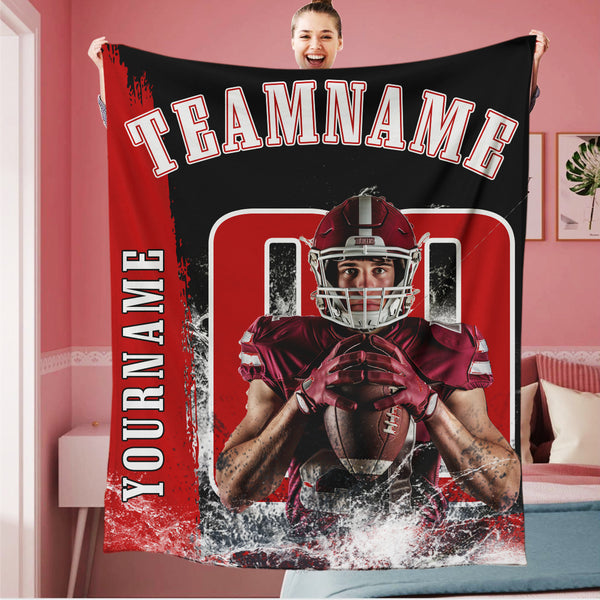 Personalized Football Team Photo Sports Blanket