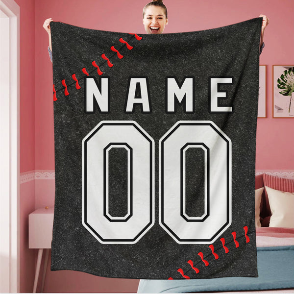 Personalized Name Number Blanket