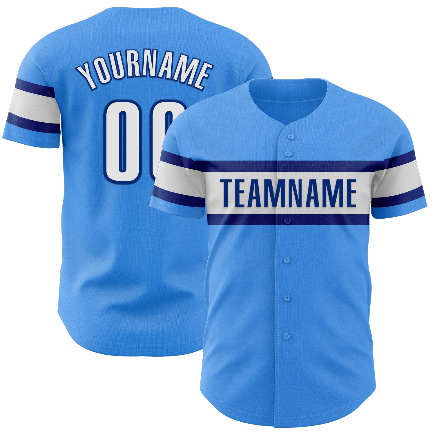 2024 Custom Electric Blue White-Royal Authentic Baseball Jersey Sale ...