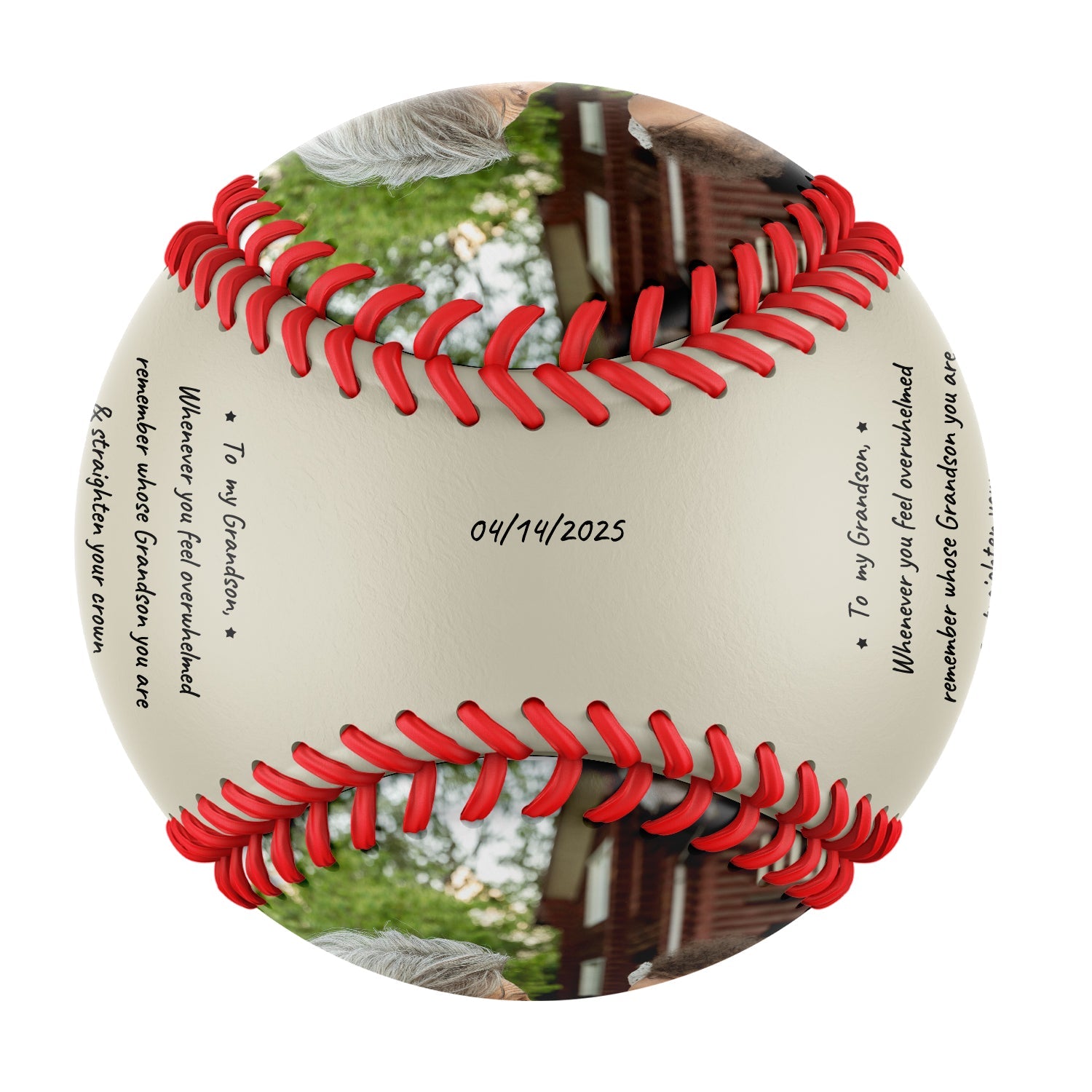 Personalized To My Grandson Name Baseballs