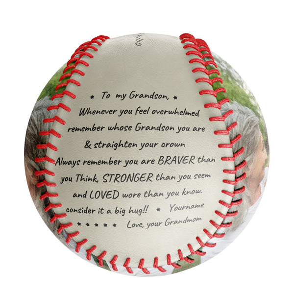 Personalized To My Grandson Name Baseballs