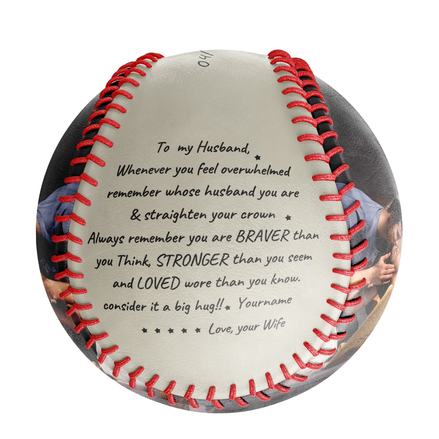 Personalized To My Husband Name Baseballs