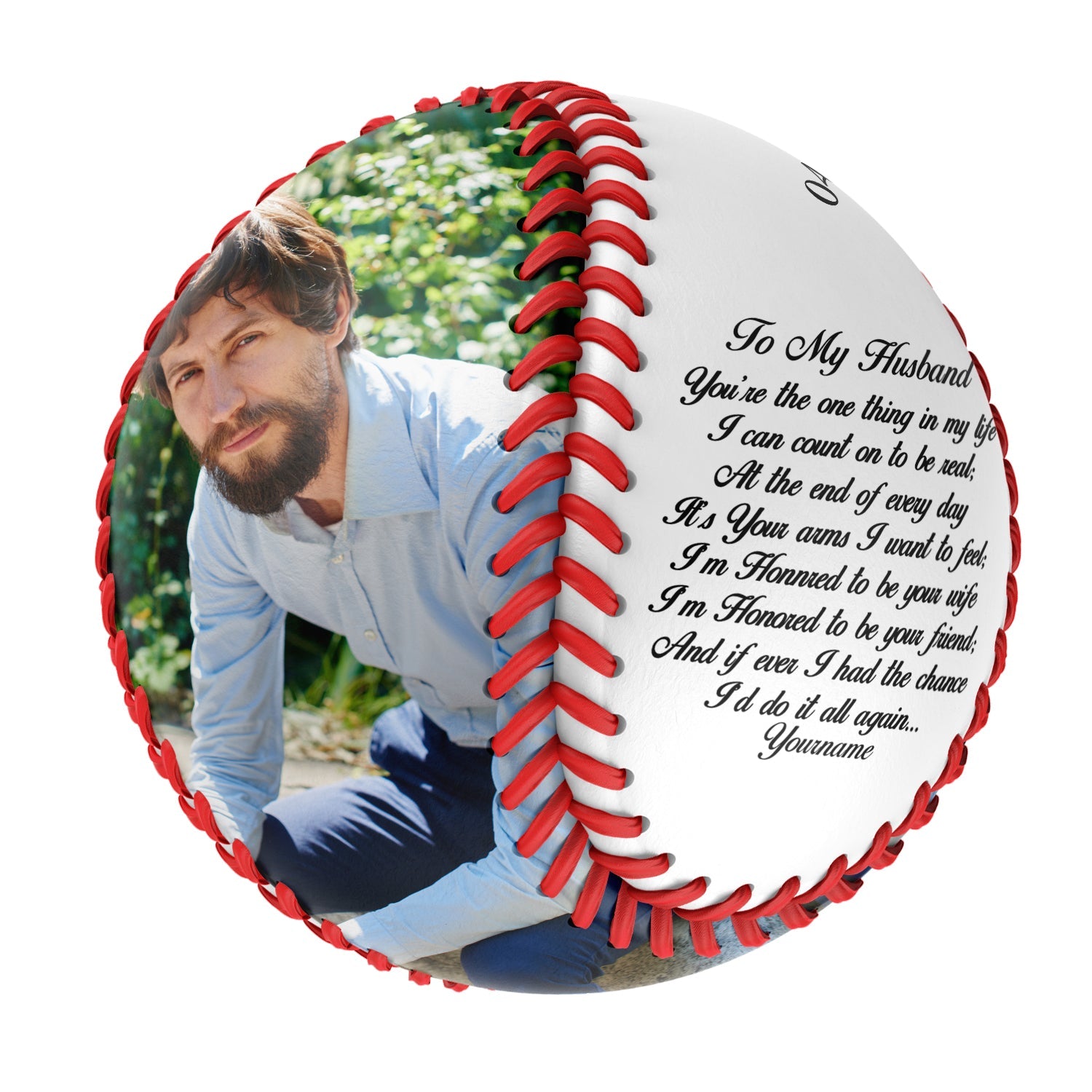 Personalized To My Husband Name Baseballs