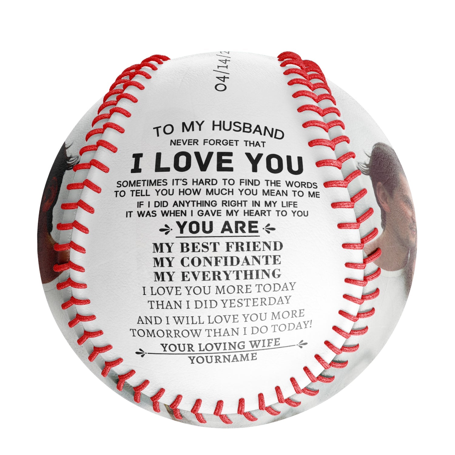 Personalized To My Husband Name Baseballs