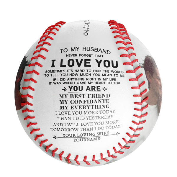 Personalized To My Husband Name Baseballs