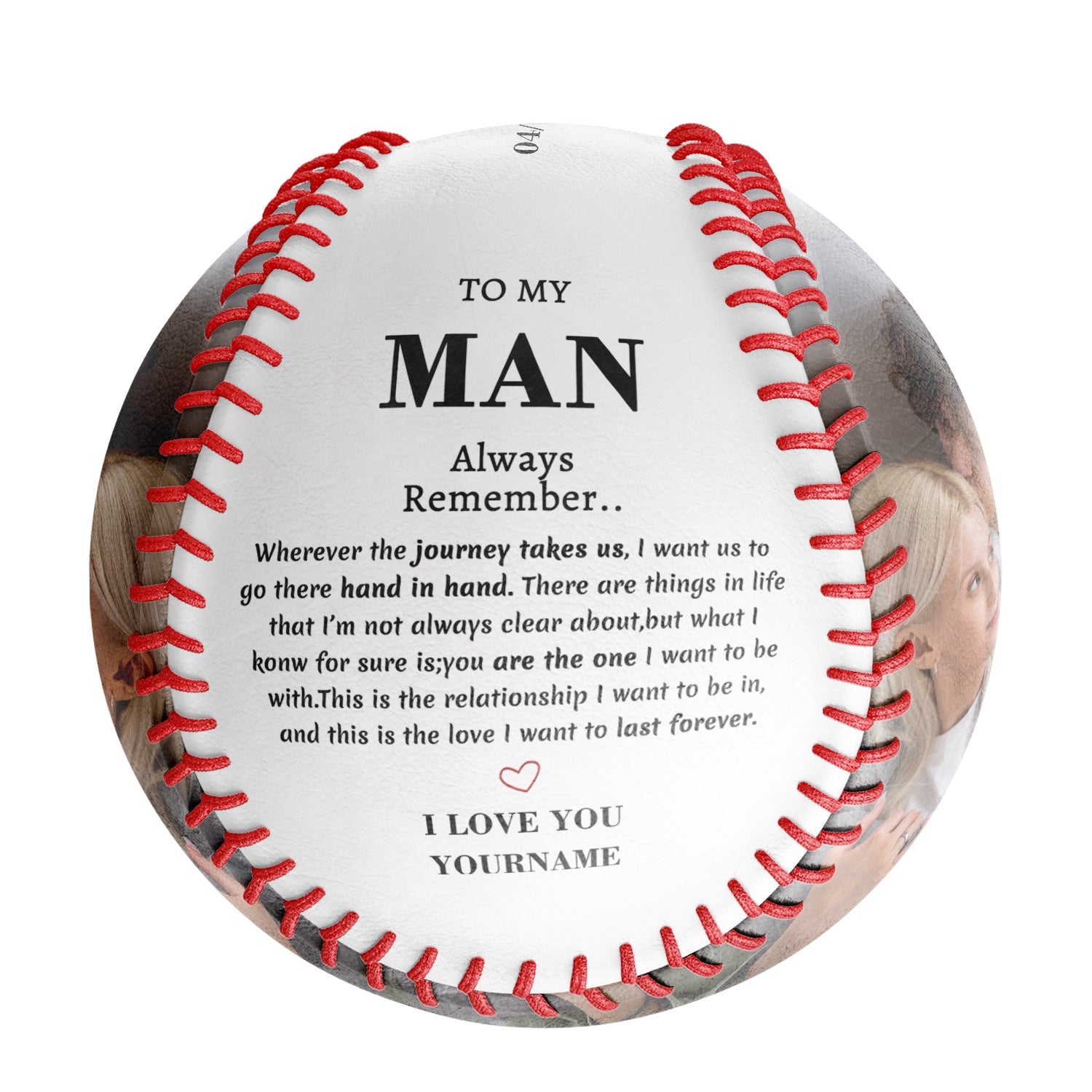 Personalized To My Man Name Baseballs