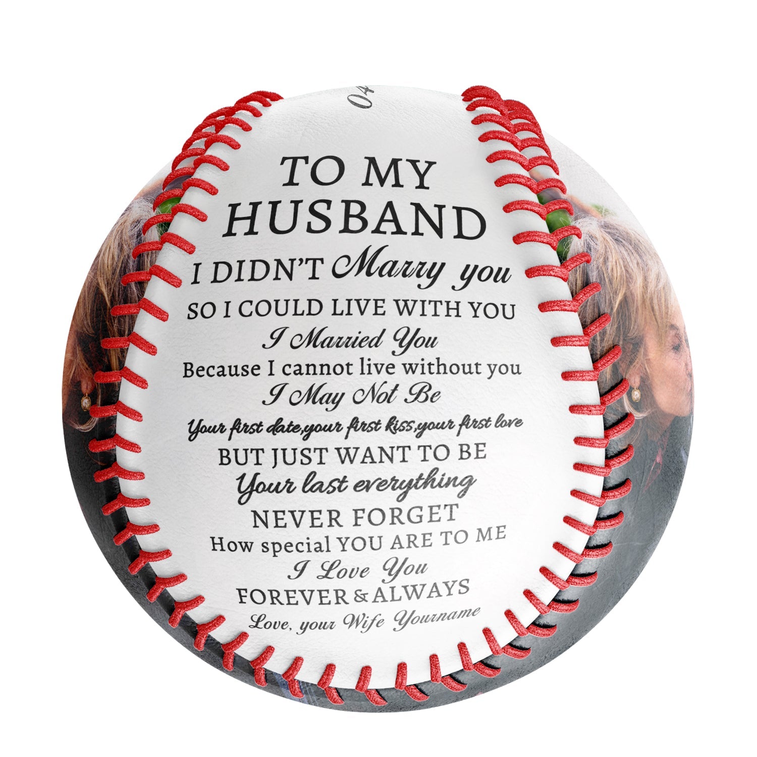 Personalized To My Husband Name Baseballs