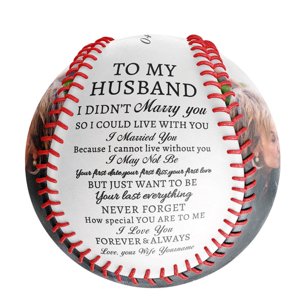 Personalized To My Husband Name Baseballs