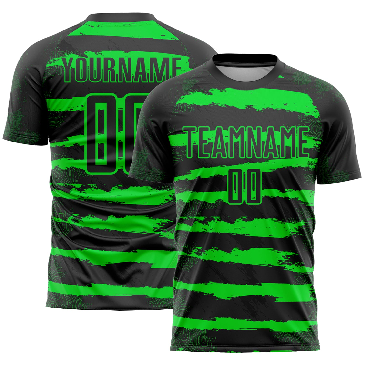 2024 Custom Black Neon Green Sublimation Soccer Uniform Jersey Sale 