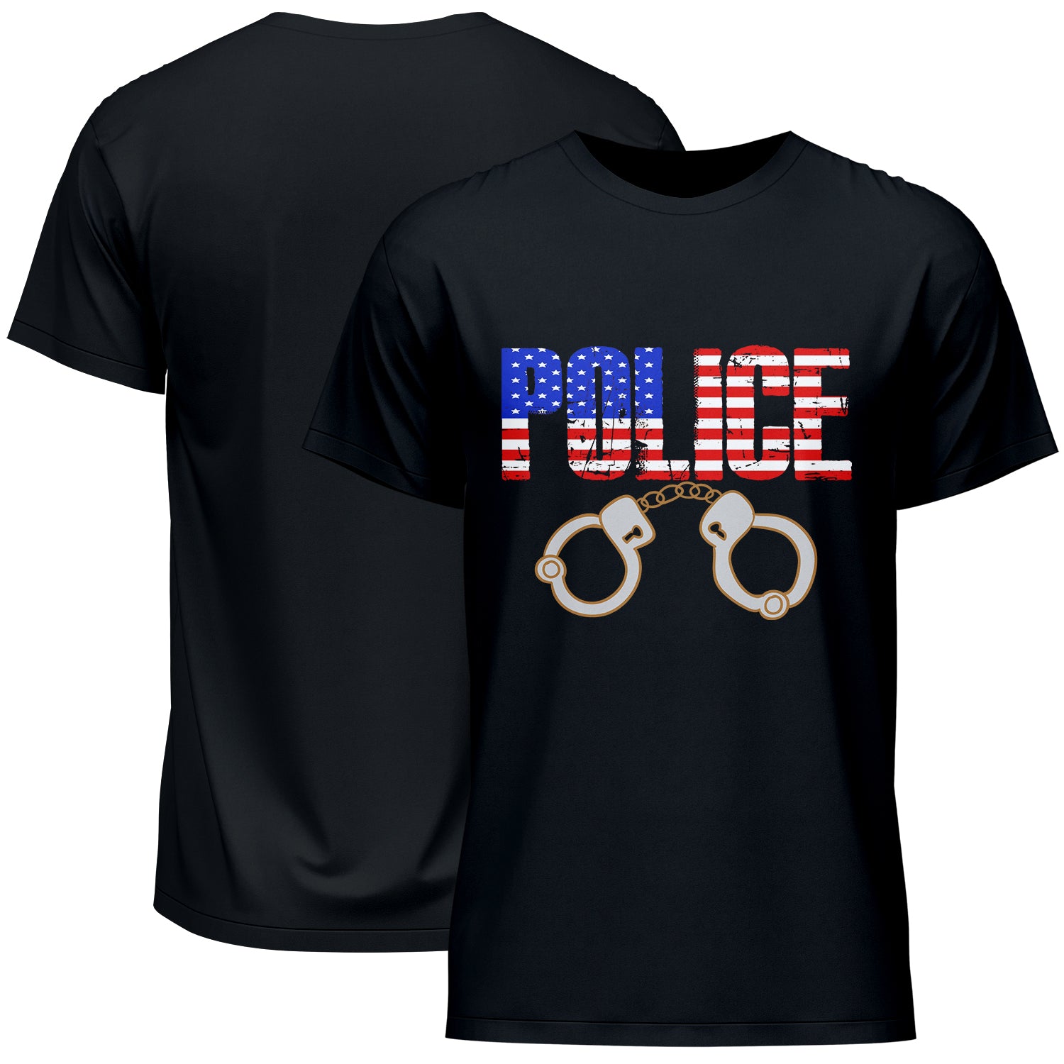 Police American Flag T-Shirt