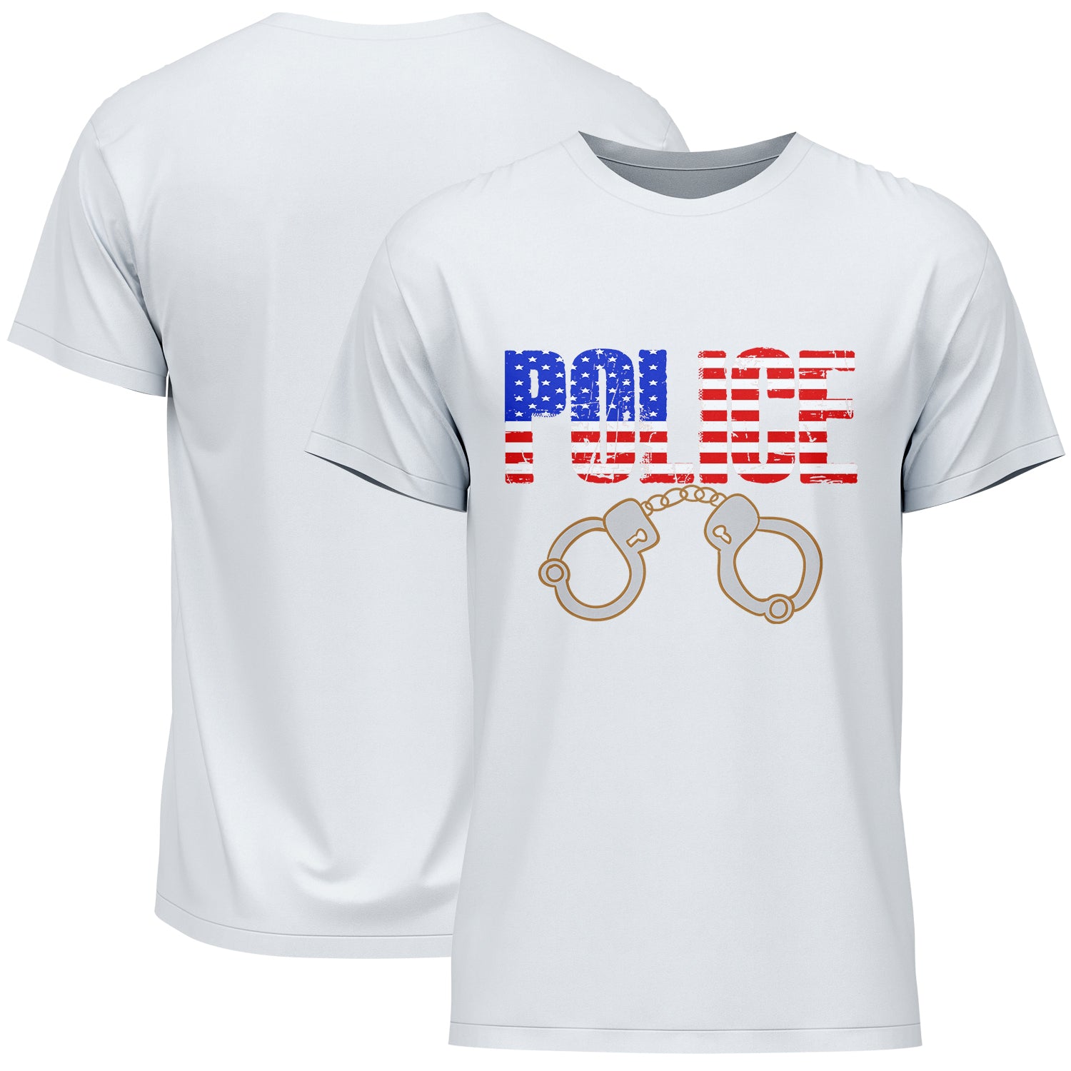 Police American Flag T-Shirt