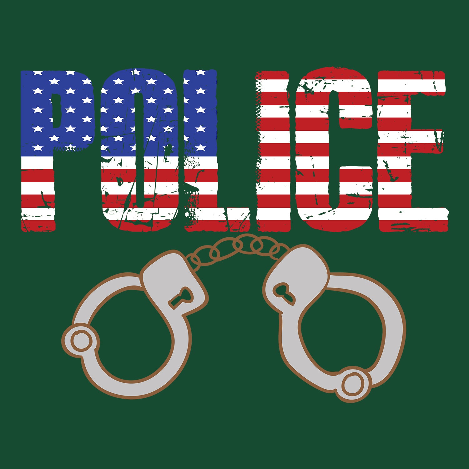 Police American Flag T-Shirt