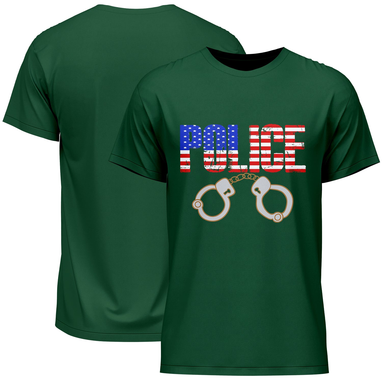 Police American Flag T-Shirt