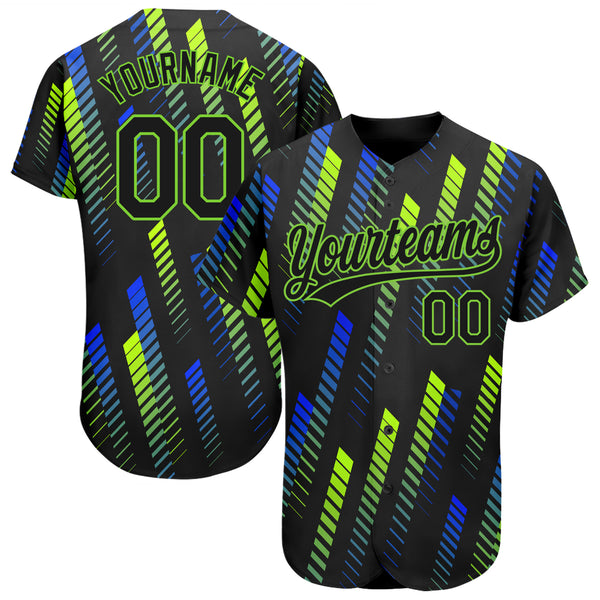 Custom 3D Pattern Baseball Jersey Kelly Green Neon Green-White Design  Authentic St. Patrick's Day - FansIdea