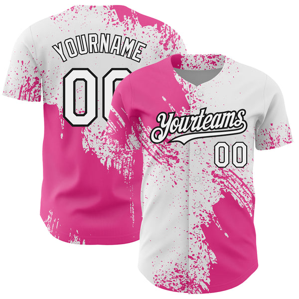 Custom Abstract Brush Stroke Baseball Jerseys and Uniforms Authentic ...