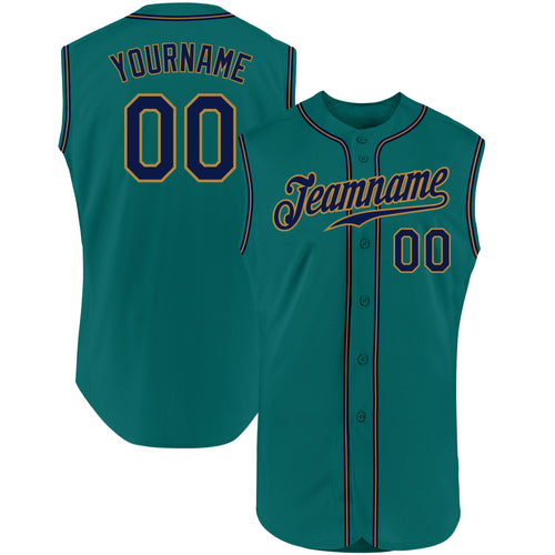 Custom White Green-Gold Authentic Baseball Jersey