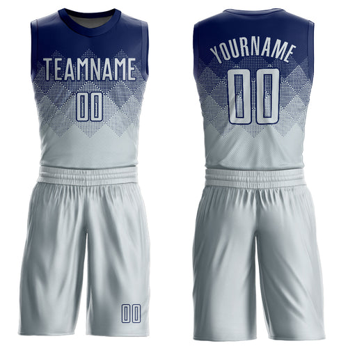 Custom Teal White Round Neck Suit Basketball Jersey