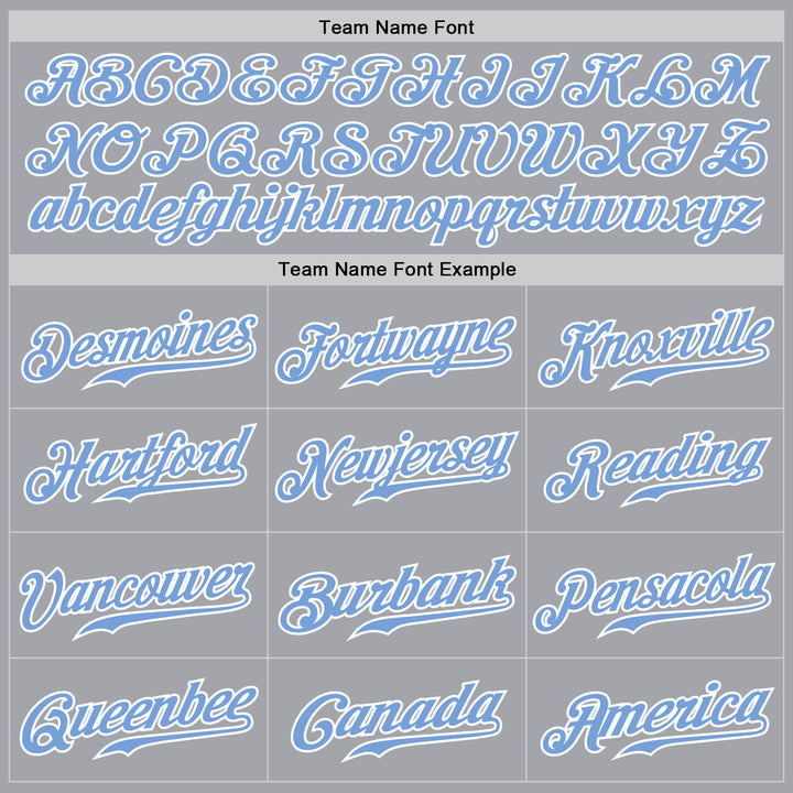 Custom White Light Blue Pinstripe Light Blue-Steel Gray Authentic Baseball  Jersey Clearance – FanCustom