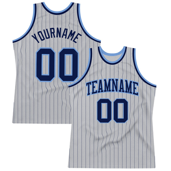 Custom Navy Pink-Light Blue Authentic Throwback Basketball Jersey