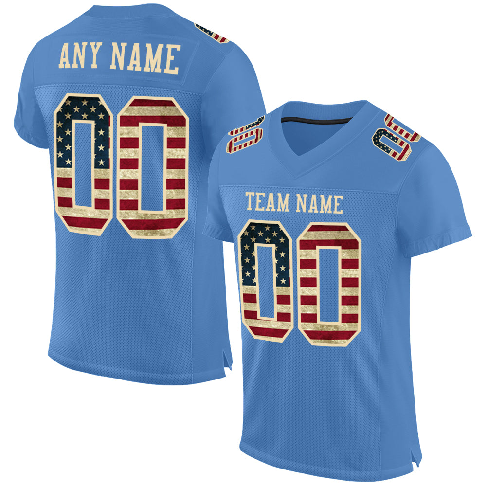 Custom Football Powder Blue Jerseys Fast Shipping Cheap Create Team Football Powder Blue Jerseys Online Tagged USA Shirt FansCustom