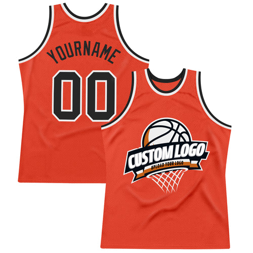 Custom Gray Black Pinstripe Orange-Black Authentic Basketball Jersey  Discount