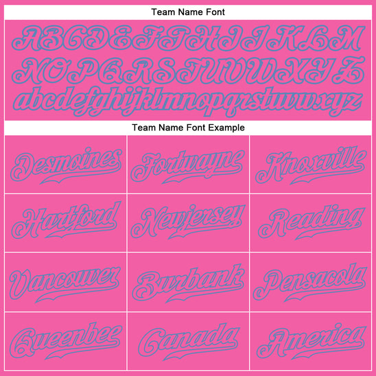 Custom Pink Pink-Light Blue Authentic Baseball Jersey