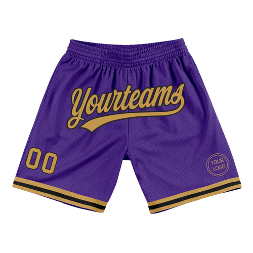 Custom Purple Purple-Gold Authentic Throwback Basketball Jersey Discount