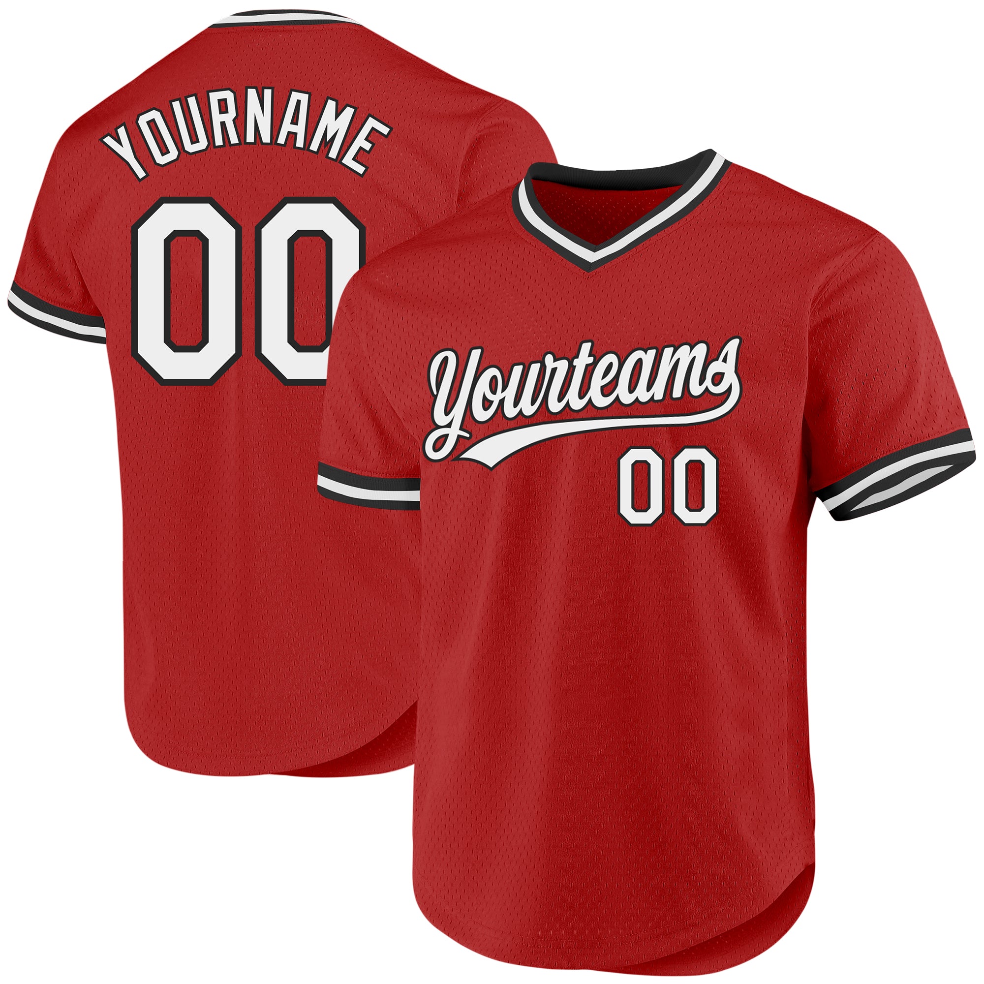 2024 Custom Red Gray-Black Authentic Throwback Baseball Jersey Sale ...