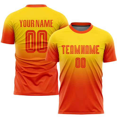 Custom Navy Gold-Orange Authentic Fade Fashion Basketball Jersey