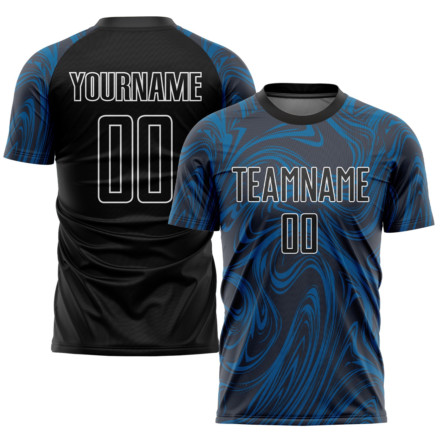 Custom Royal Black-White Sublimation Soccer Uniform Jersey Sale Online ...