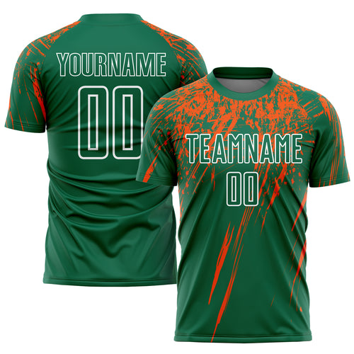 Custom Orange White Sublimation Soccer Uniform Jersey