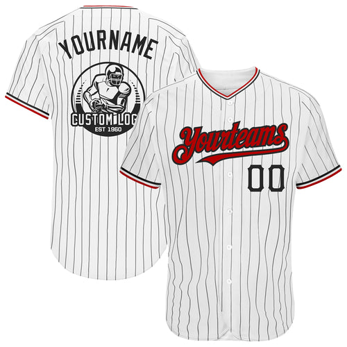 Custom Baseball White Pinstripe Jerseys and Uniforms Authentic Sale –  FansCustom