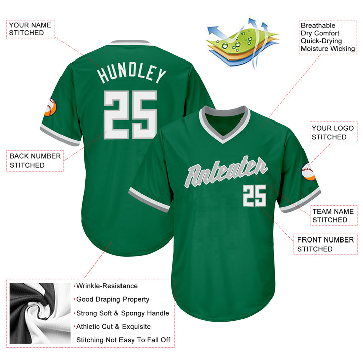 Sale Build Royal Baseball Authentic Kelly Green Throwback Shirt White –  CustomJerseysPro