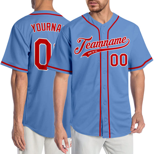 Custom Navy Red-White Authentic Baseball Jersey Discount