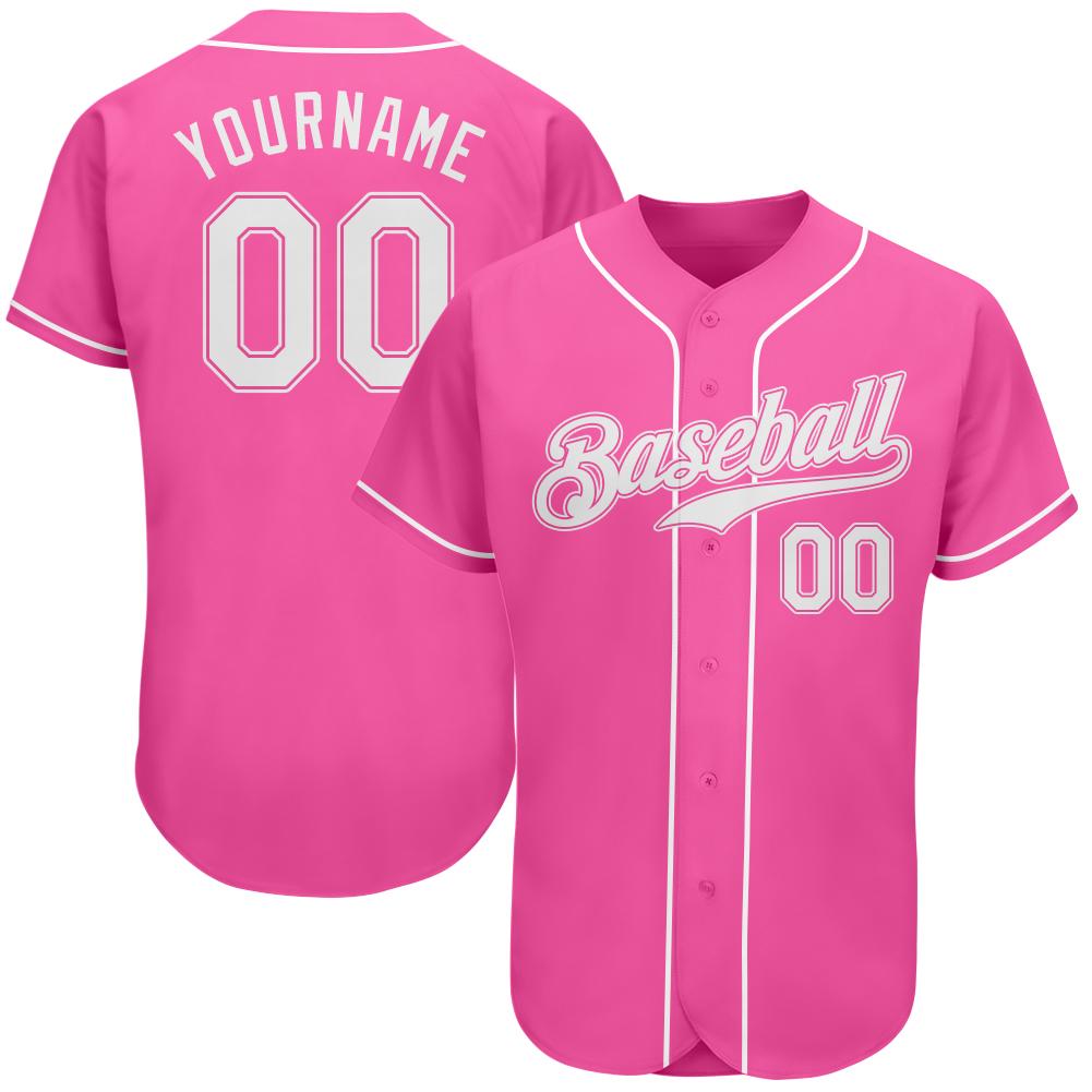 Custom Baseball Pink Jerseys and Uniforms Authentic Sale FansCustom