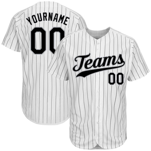 Custom White Black Pinstripe Red-Black Authentic American Flag Fashion Baseball  Jersey - Personalized Name, Number, Team